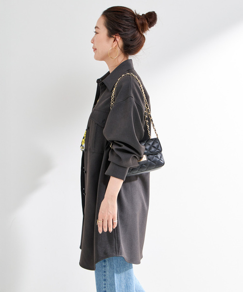 「B.C STOCK」 「Simplicite」長袖シャツ FREE ブラウン レディース_画像6