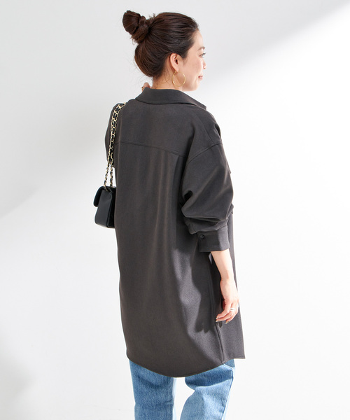 「B.C STOCK」 「Simplicite」長袖シャツ FREE ブラウン レディース_画像7