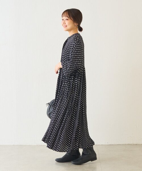 新品未使用★BEARDSLEY 長袖ワンピース　ブラック サイズ1 BEARDSLEY（ビアズリー） 長袖ワンピース 0 ブラック レディース