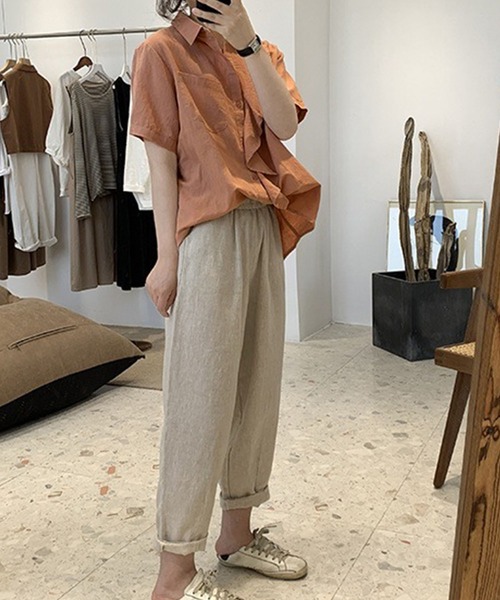 「Amulet」 半袖ブラウス X-LARGE ホワイト レディース_画像2