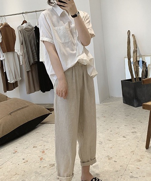 「Amulet」 半袖ブラウス X-LARGE ホワイト レディース_画像4