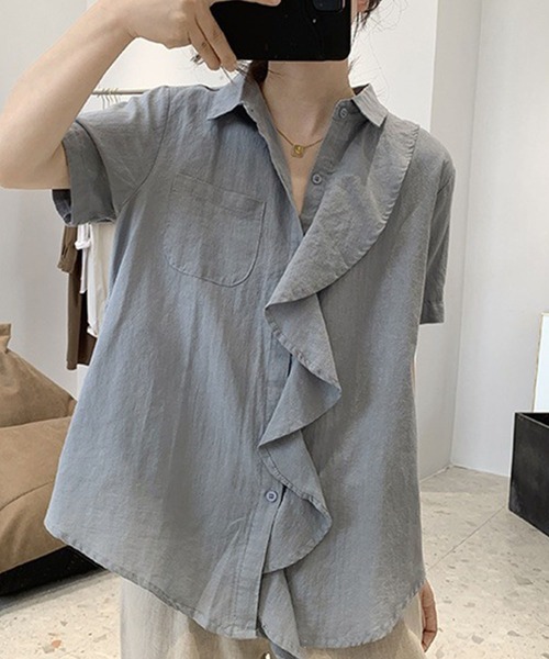 「Amulet」 半袖ブラウス X-LARGE ホワイト レディース_画像5
