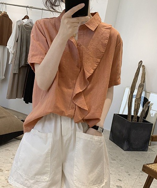 「Amulet」 半袖ブラウス X-LARGE ホワイト レディース_画像7
