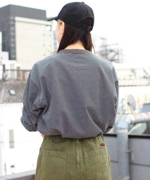 「DANTON」 長袖Tシャツ L チャコールグレー メンズ_画像4