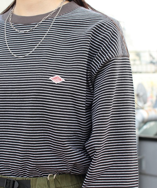 「DANTON」 長袖Tシャツ L チャコールグレー メンズ_画像5