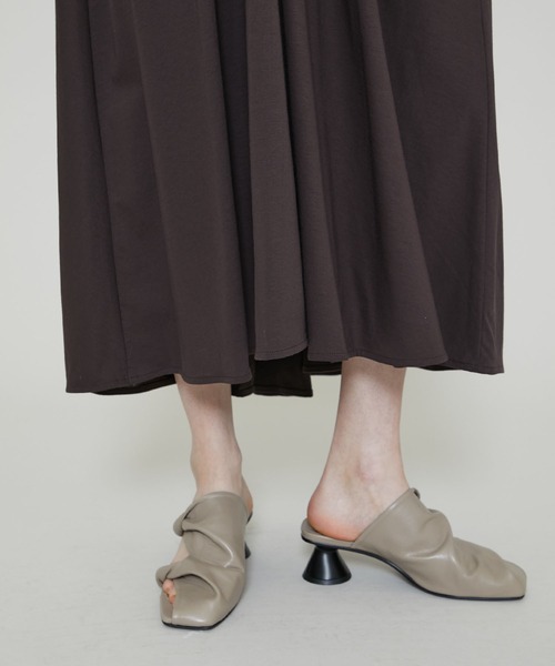 ATON（エイトン） ワンピース 【】DRAPED DRESS/ドレープドレス