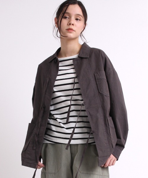 ❣️新品　INGEBORGロゴ水玉ジャガードデニムステンカラーコート セール】 【OUTLET】ロゴ水玉ジャガードデニムステンカラー