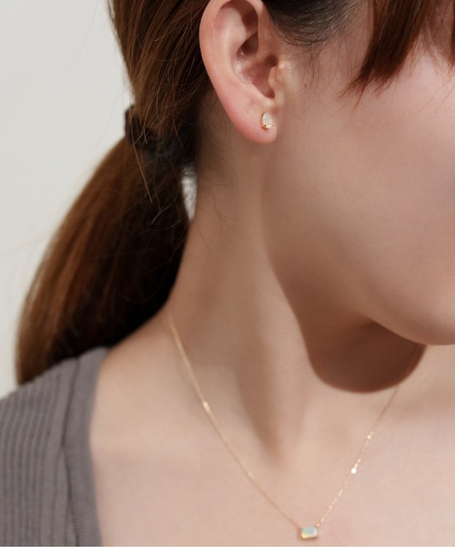 特別オファー Jewel closet メンズ レディース オパール K10 ピアス L&Co. by アクセサリー