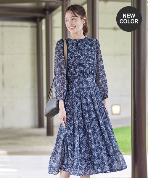 ワンピース tiatia Tiaclasse ワンピース 花柄フリルドレープワンピース : ZOZOTOWN Yahoo