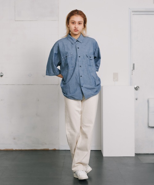 CAL O LINE シャツ ブラウス LINE/キャルオーライン CHAMBRAY S