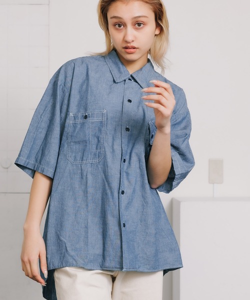 CAL O LINE シャツ ブラウス LINE/キャルオーライン CHAMBRAY S