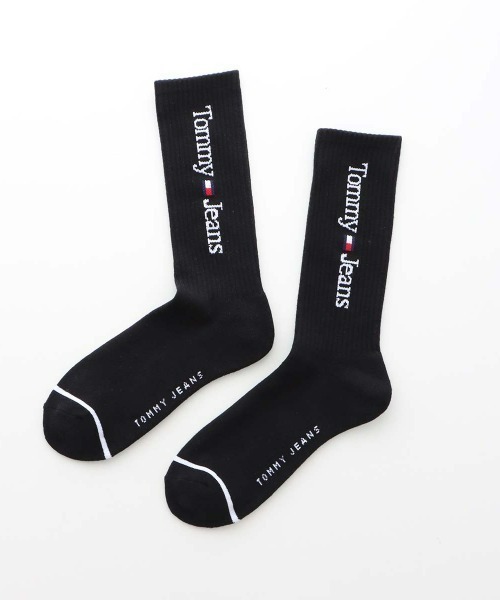 TOMMY HILFIGER 靴下 「2足セット」Tommy Jeans 足底パイル 縦