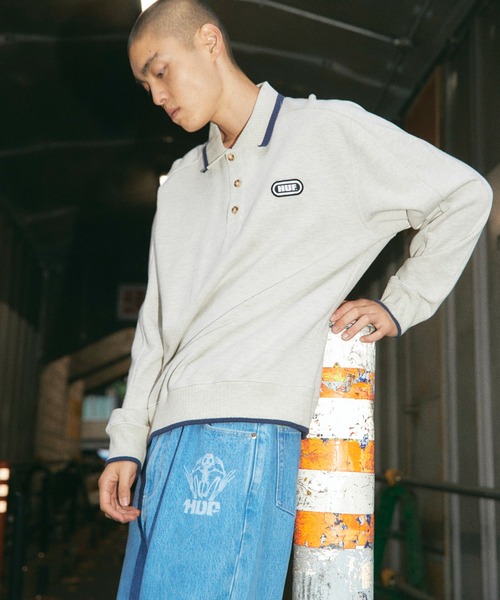 ポロシャツ ESSEX POLO FLEECE / HUF ポロフリース