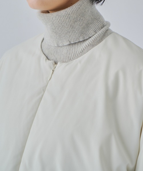 ダウンコート ダウンジャケット 「miffew / ミフュー 」NO COLLAR OVER DOWN JACKET レディース メンズの画像