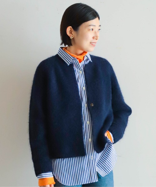 ニット セーター アルパカシャギー　ショートカーデ レディース NOMBRE IMPAIR ニット セーター アルパカシャギー ショート