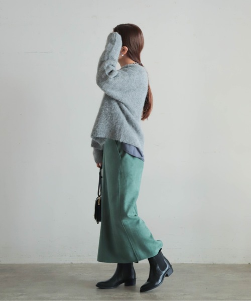 ニット セーター アルパカシャギー　ショートカーデ レディース NOMBRE IMPAIR ニット セーター アルパカシャギー ショート