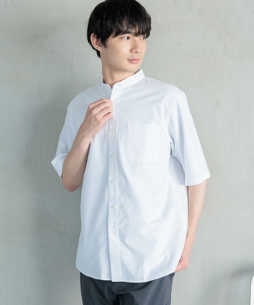 【WEB限定】ポリエステル オックスフォード バンドカラーシャツ&イージーパンツ BEAUTY&YOUTH UNITED ARROWS（ビューティーアンドユース