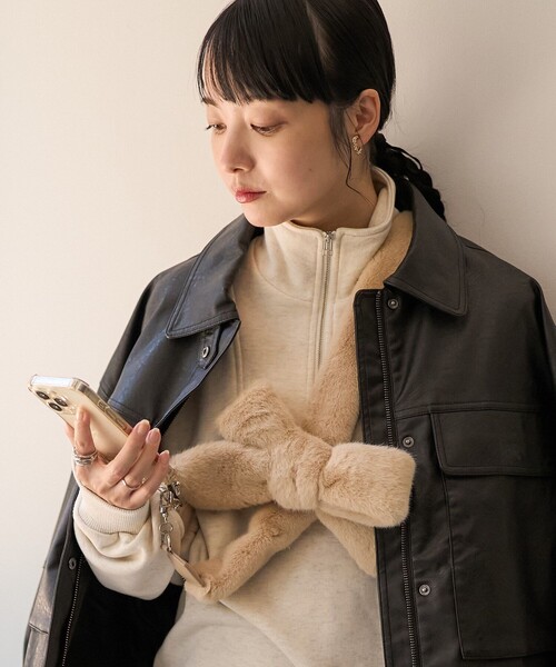 Kai Lani カイラニ　フォックスファー　ファーストラップ　ブルー FREAK'S STORE Casselini/キャセリーニ フェイクファーモバイル