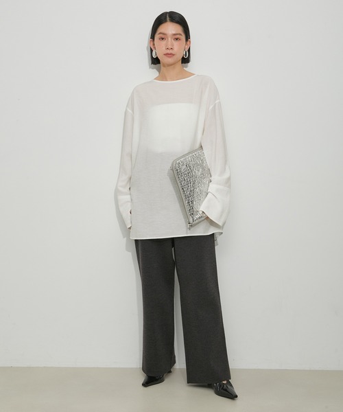 アダムエロペ 2WAYリネンロンTEEブラウス ADAM ET ROPE' ブラウス シャツ 「定番人気」・「新色追加