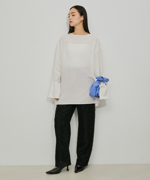 アダムエロペ 2WAYリネンロンTEEブラウス ADAM ET ROPE' ブラウス シャツ 「定番人気」・「新色追加