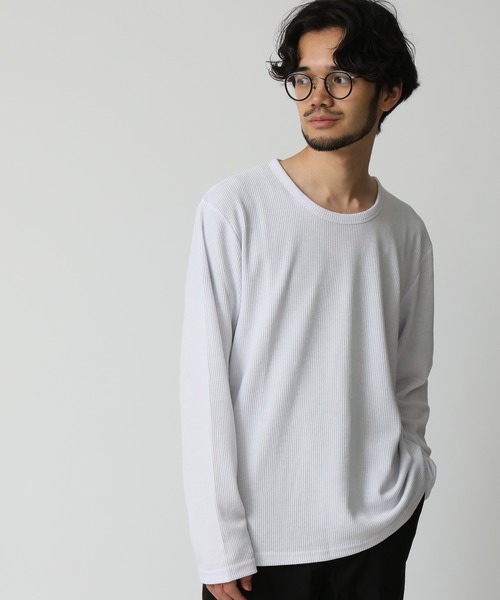 ANCELLM（アンセルム） ダメージワッフル クルーネックロング