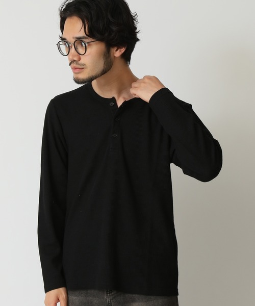 このっぺ☆22ss Americana ヘンリーネック Tシャツ 長袖ヘンリーネックTシャツ 無地 〈ZZ-0427〉 - OT＆E-shibata