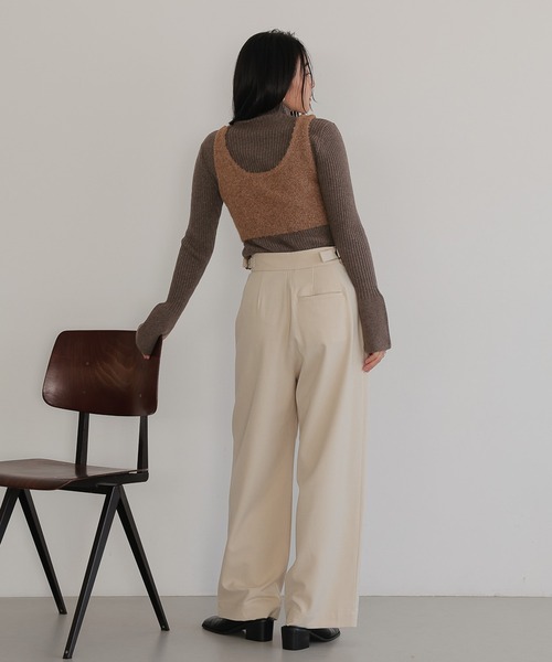 スラックス パンツ フロントラップパンツ レディース : ZOZOTOWN Yahoo