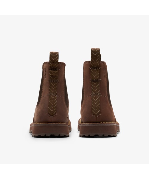 Clarks ダークブラウン ジッパー ショート ブーツ スニーカー Clarks ブーツ Solsbury Easy / ソルスブリーイージー（ダーク