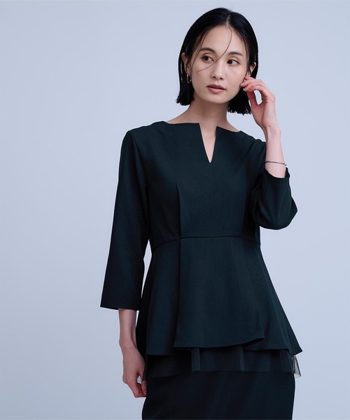 ur's キーネックチュールティアードトップス ur's tシャツ キーネックチュールティアードトップス レディース