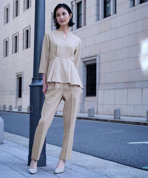 ur's キーネックチュールティアードトップス ur's tシャツ キーネックチュールティアードトップス レディース