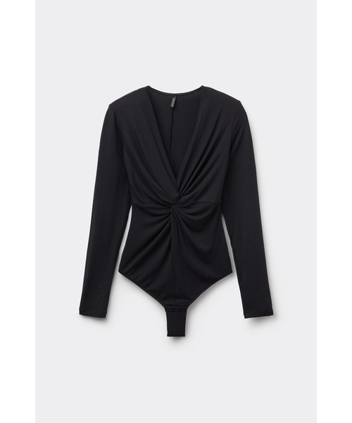 ボディースーツS Luxurious Leopard intimissimi Luxurious Leopard Long Sleeve Ultralight Modal Bodysuit with