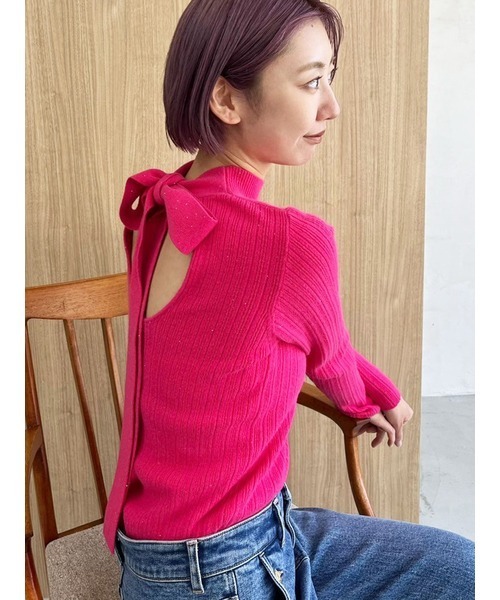 リリーブラウン　マリークワント　コラボ　デイジーニットトップス　ピンク★新品 LILY BROWN（リリーブラウン） ニット セーター 「LILY BROWN×MARY