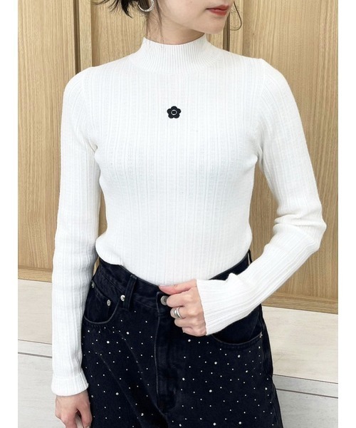 新品 24春夏 MARYQUANT デイジー リブニットトップス ノースリーブ