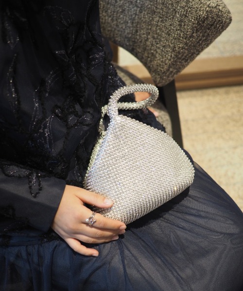 ハンドバッグ クリスタルトライアングルBag