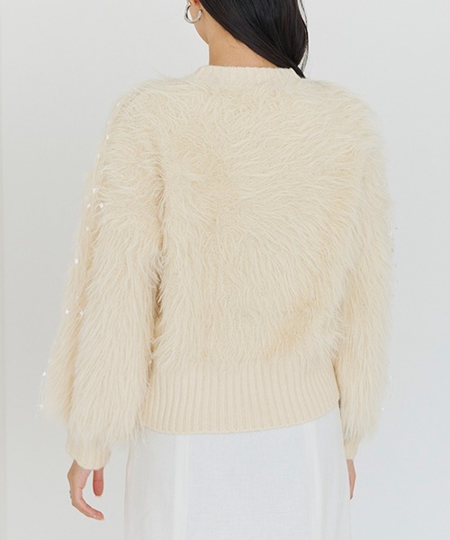 ニット セーター 「Fizz/フィズ」　レースミックスシャギーニット レディース Fizz/フィズ】 レースミックスシャギーニット（ニット/セーター