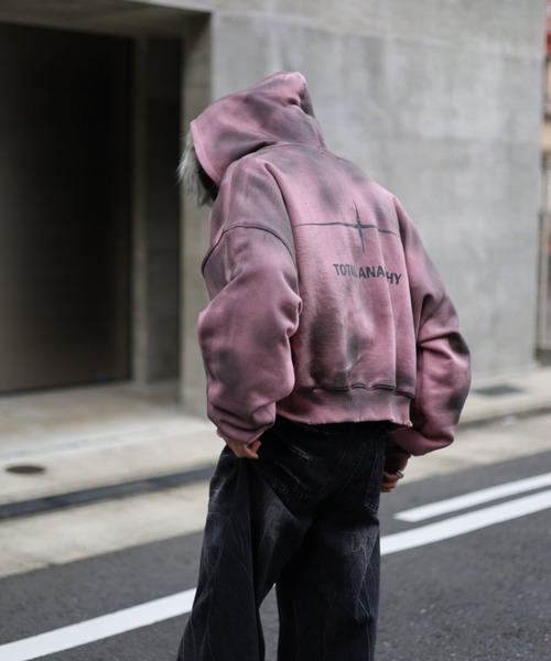 archive jeremyscott フードファイト　短丈　パーカー　y2k ATMARK パーカー 「フリーサイズ / UNISEX 」クロップド丈