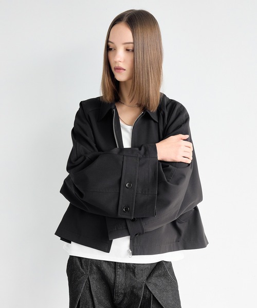 ELLUV ブルゾン アウター 「ELLUV/エルヴ」オーバーカフス ショート