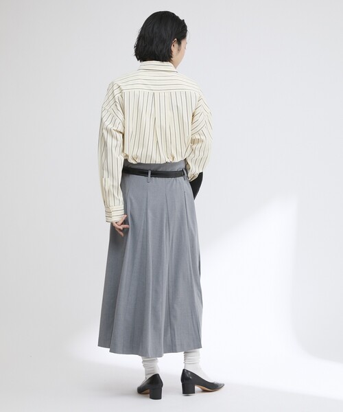 0235 MACHATT ストライプオーバーカラーブラウス FREEサイズ 0235 MACHATT ストライプオーバーカラーブラウス FREEサイズ