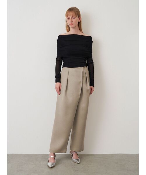 ELENDEEK エレンディク フロントスリットバレルパンツ　01 ELENDEEK パンツ フロントレイヤードパンツ レディース