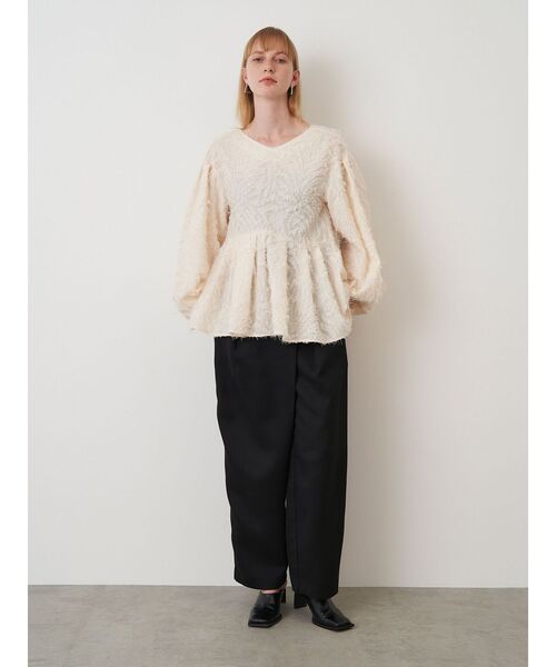 ELENDEEK パンツ フロントレイヤードパンツ レディース