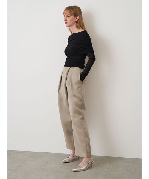ELENDEEK エレンディク フロントスリットバレルパンツ　01 ELENDEEK パンツ フロントレイヤードパンツ レディース