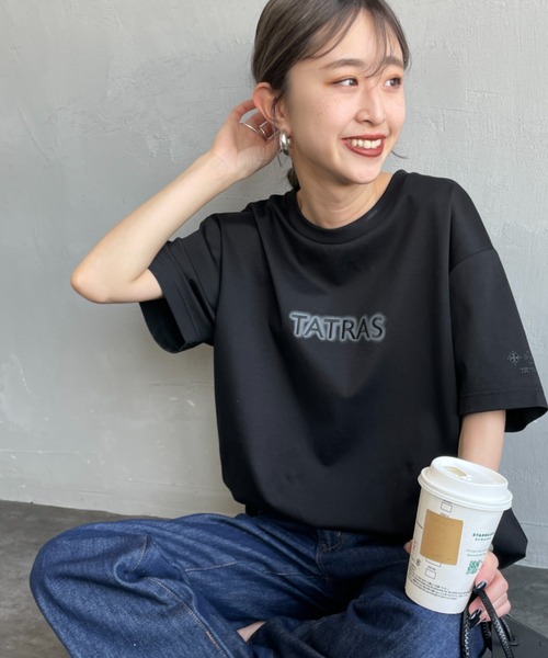 tシャツ 「TATRAS/タトラス」 別注 INDEZ ブランドロゴ刺繍 Tシャツ レディース メンズ