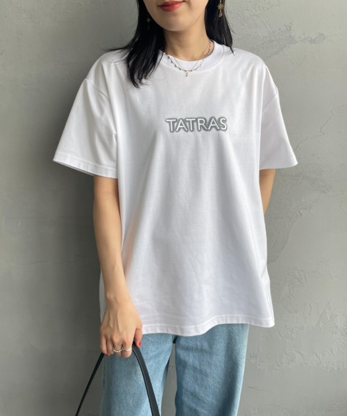 ◆TATRAS タトラス◆限定商品 INDEZ ロゴ刺繍 半袖Tシャツ すぐ届く!◇TATRAS タトラス◇限定商品 ロゴ刺繍 半袖Tシャツ
