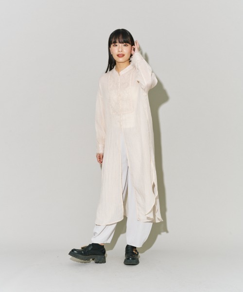 terrace ワンピース フラッフィーガーゼシャツワンピース : ZOZOTOWN