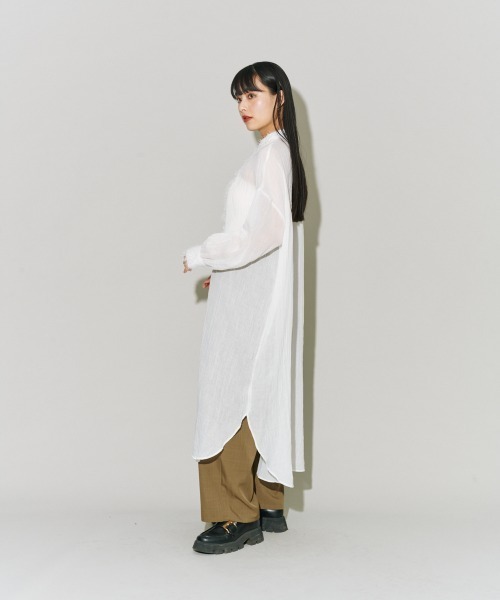 terrace ワンピース フラッフィーガーゼシャツワンピース : ZOZOTOWN