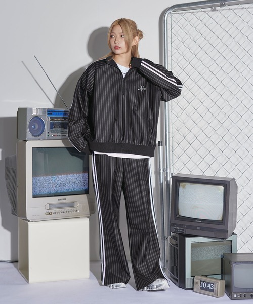 コート ジャケット ハーフジップメタルプレートトラックジャケット