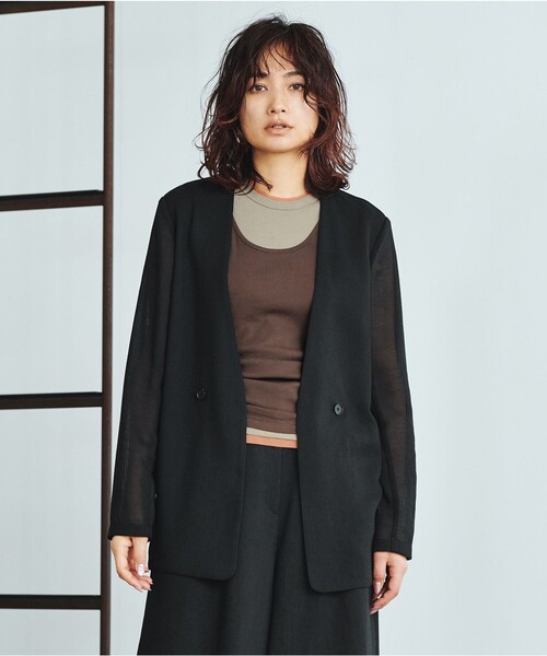 ICB　今期　UnleashLite ノーカラージャケット 接触冷感・洗える】 UnleashLite ノーカラージャケット（ノー