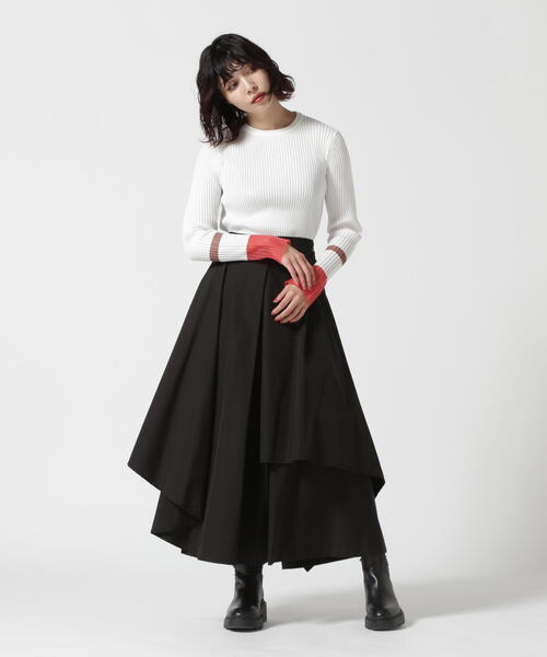 ニット セーター DROIT BELLO（ドロイトベロ）袖ラインリブニット レディース DROIT BELLO ニット セーター BELLO（ドロイトベロ）袖ライン