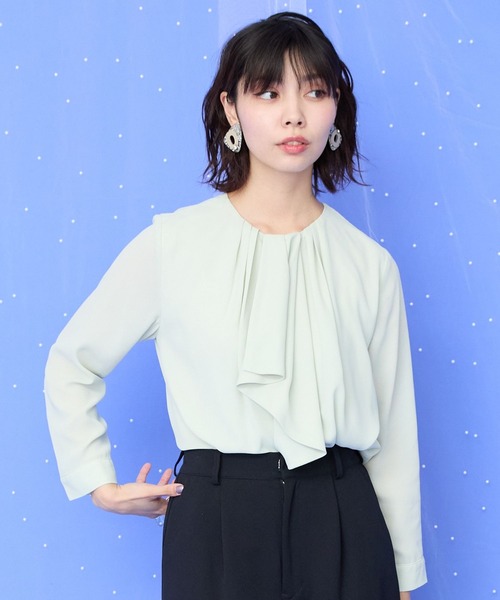 ブラウス シャツ 「JETSET SOLO PLUS」シフォンジョーゼットボウタイブラウス レディース JETSET SOLO PLUS ブラウス シャツ 「JETSET PLUS」シフォン