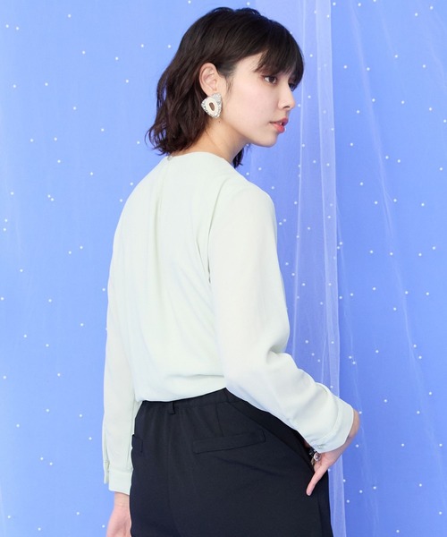 ブラウス シャツ 「JETSET SOLO PLUS」シフォンジョーゼットボウタイブラウス レディース JETSET SOLO PLUS ブラウス シャツ 「JETSET PLUS」シフォン